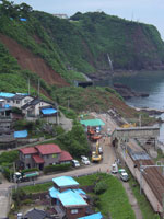 Landslide at the Oumigawa train station