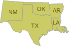 EPA Region 6 states map