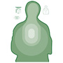 Transitional Target, 24 in. x 40 in. , Green Silhouette