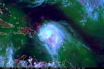 Image - Satelite image of Hurricane Georges as it passed over Puerto Rico and the U.S. Virgin Islands.