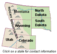 Region 8 
States selector map