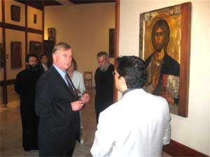 Ambassador Urbancic Meets with Archbishop of Cyprus Chrysostomos II, Tours Historic Byzantine Art Museum