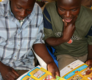 Vendors in Malawi review training materials