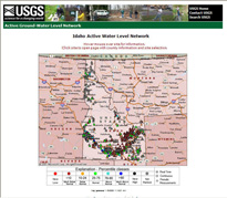 Web interface for USGS Idaho Active Water Level Network