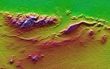SRTM Colored and Shaded Topography: Haro and Kas Hills, India