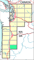 location of McKenzie River, OR 100K quad