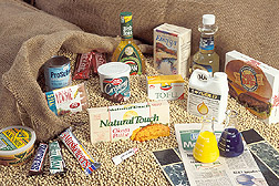 Grocery products made from soybeans: Click here for full photo caption.