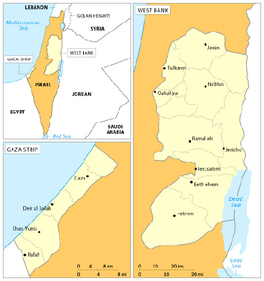 Maps of the West Bank and Gaza