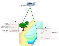 Schematic showing the National Aeronautics and Space Administration Experimental Advanced Airborne Research Lidar.