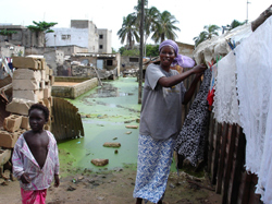 Photo of flooded street in Senegal.