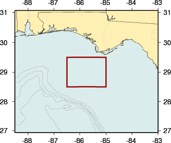 Map of field activity boundary.