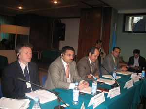 Scott Taylor, USAID Country Coordinator for Azerbaijan and Elshan Asadov, Head of Secretariat, Tariff Council of Azerbaijan (in the middle) made opening remarks at the event