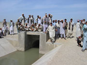 USAID built this irrigation canal under- pass to develop a flood siphon system for residents of Shinwari in Muhmand Dara district. Efforts by Provincial Re-construction Teams are helping to develop rural areas of Afghanistan,  encourage viable alternatives to poppy production and promote stability across outlying areas of the country. PHOTO: USAID/TRENT THOMPSON