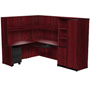 Harmony L-Shaped Left Return Workstation with 33 in. W Tower Cabinet and Open Shelf