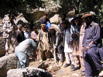 Photo: Villagers at the site that will give them a safe water supply.