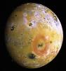 Topography and Volcanoes on Io (color)
