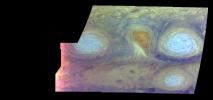 Jupiter's long-lived White Ovals in False Color (Time Set 2)