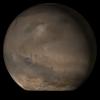 This picture is a composite of Mars Global Surveyor (MGS) Mars Orbiter Camera (MOC) daily global images acquired at Ls 79° during a previous Mars year of the Elysium/Mare Cimmerium face of Mars