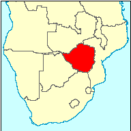 Map of Zimbabwe