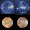 Io Degassing from sub- and anti-Jupiter Regions