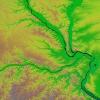 Shaded Relief with Color as Height, St. Louis, Missouri