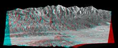 Anaglyph, Metro Los Angeles, Calif.: Malibu to Mount Baldy