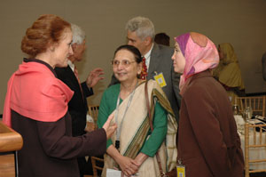 Acting Administrator Fore with Iftaar attendees