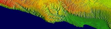 Shaded relief, color as height, Salalah, Oman