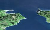 Strait of Gibraltar, Perspective with Landsat Image Overlay