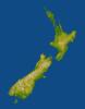 New Zealand, SRTM Shaded Relief and Colored Height