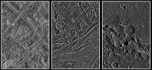 Europa, Ganymede, and Callisto: Surface comparison at high spatial resolution