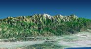 Perspective View with Landsat Overlay, Metro Los Angeles, Calif.: Malibu to Mount Baldy