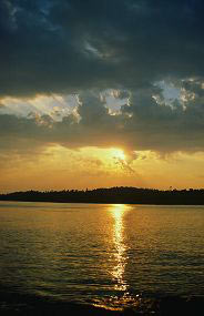 Sunset over White Lake River