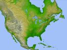 Shaded Relief with Height as Color, North America