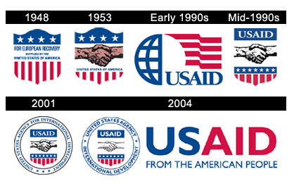 Photo of: USAID Logos, from 1948-2004