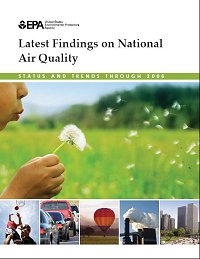 Latest Findings on National Air Quality - Status and Trends through 2006 - cover page