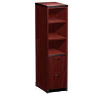 H1724TC2F - Harmony 17 in. W Open Shelf and File Tower Cabinet