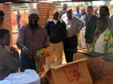 Photo: A delegation tours a Community-Based Peace and Reconciliation Initiative site in Gitega Province.