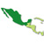 Map of North and Central America with Mexico highlighted