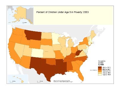 Percent of Children Under Age 5  in Poverty: 2003