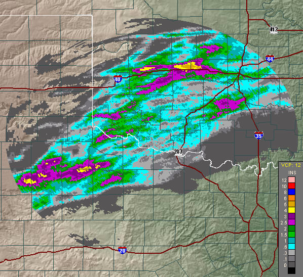 Storm Total Precipitation radar image