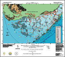 November 1994 Florida Bay Surface Salinity Map