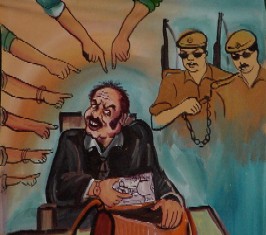 Poster depicting corruption