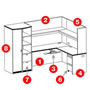 Melody L-Unit Open Shelves Right Hand Return