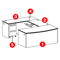 Melody U-Unit 72 in. Left Hand Return