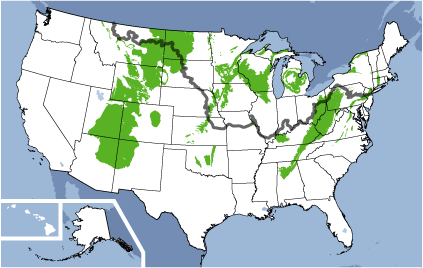 map of sandstone aquifers showing limit of glaciation