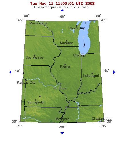 Missouri Earthquake map