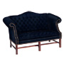 Queens English Tufted 2-Place Sofa with Wood Frame