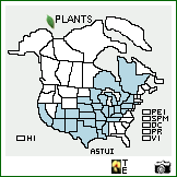 Distribution of Asclepias tuberosa L. ssp. interior Woodson. . Image Available. 