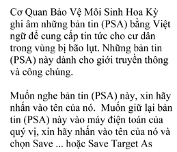 Instructions for listening to and downloading audio files in Vietnamese.